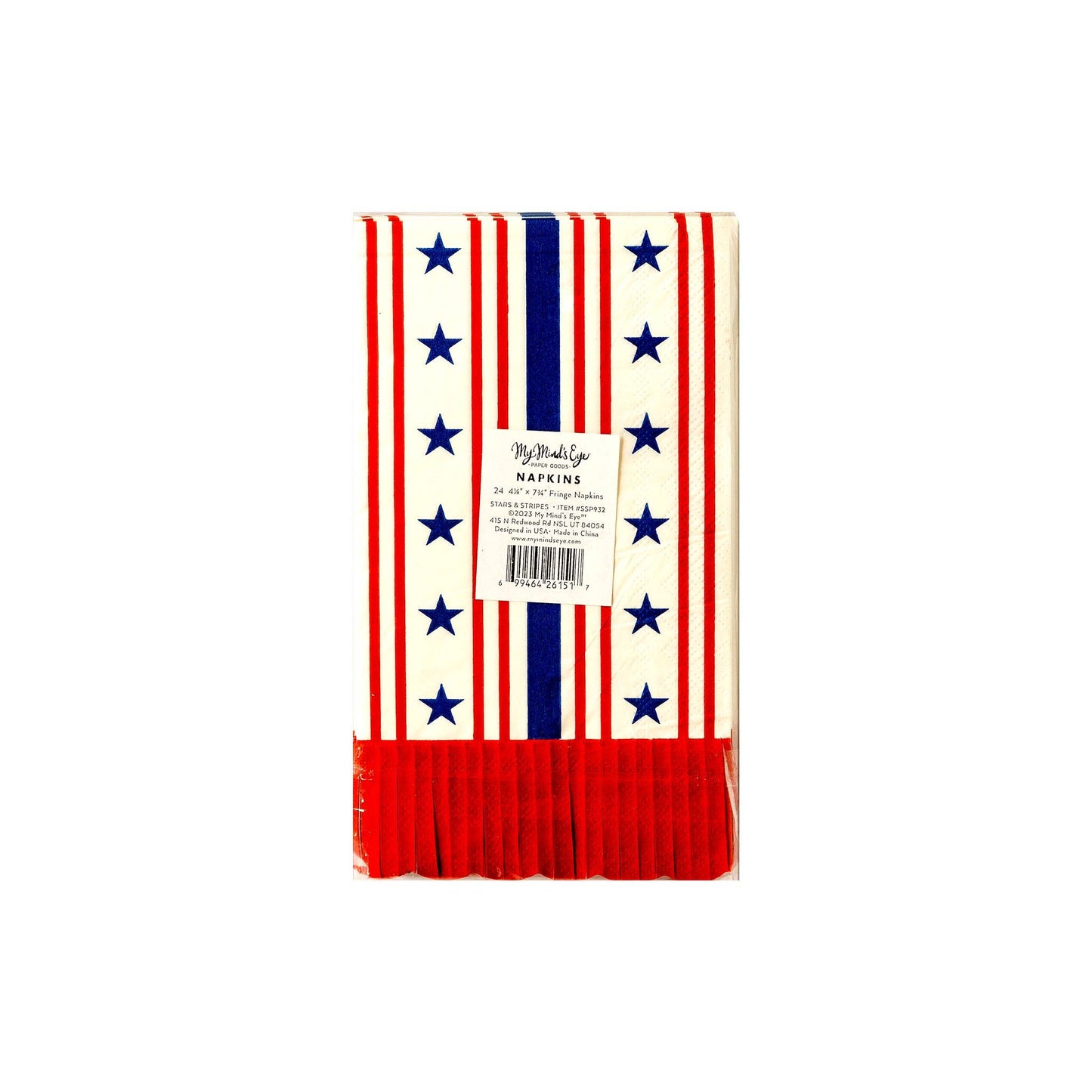 Stars and Stripes Scallop Dinner Napkin