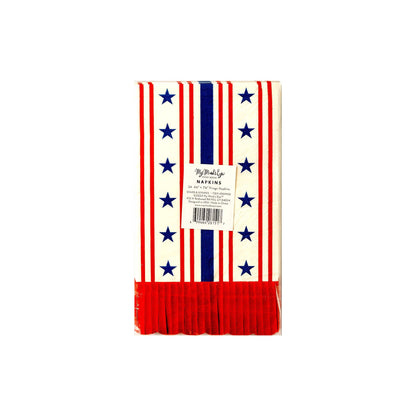 Stars and Stripes Scallop Dinner Napkin