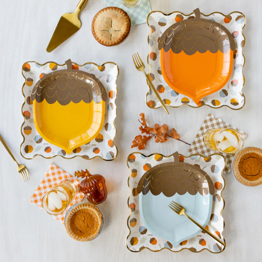 Harvest Acorn Shaped Plate Set