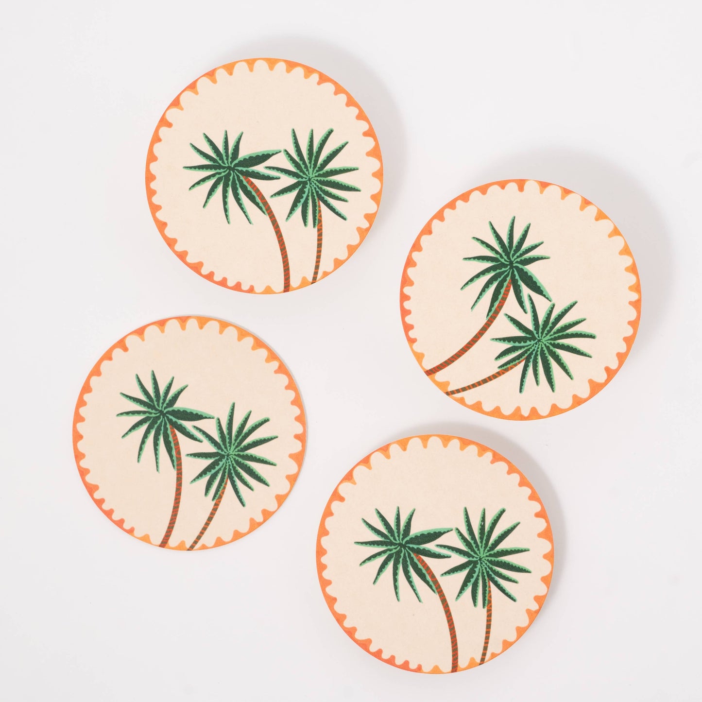 Palm Trees Coasters - Set of Four