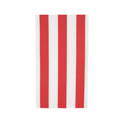 Cherry Red Cabana Stripe Guest Napkins - Henry + Olives