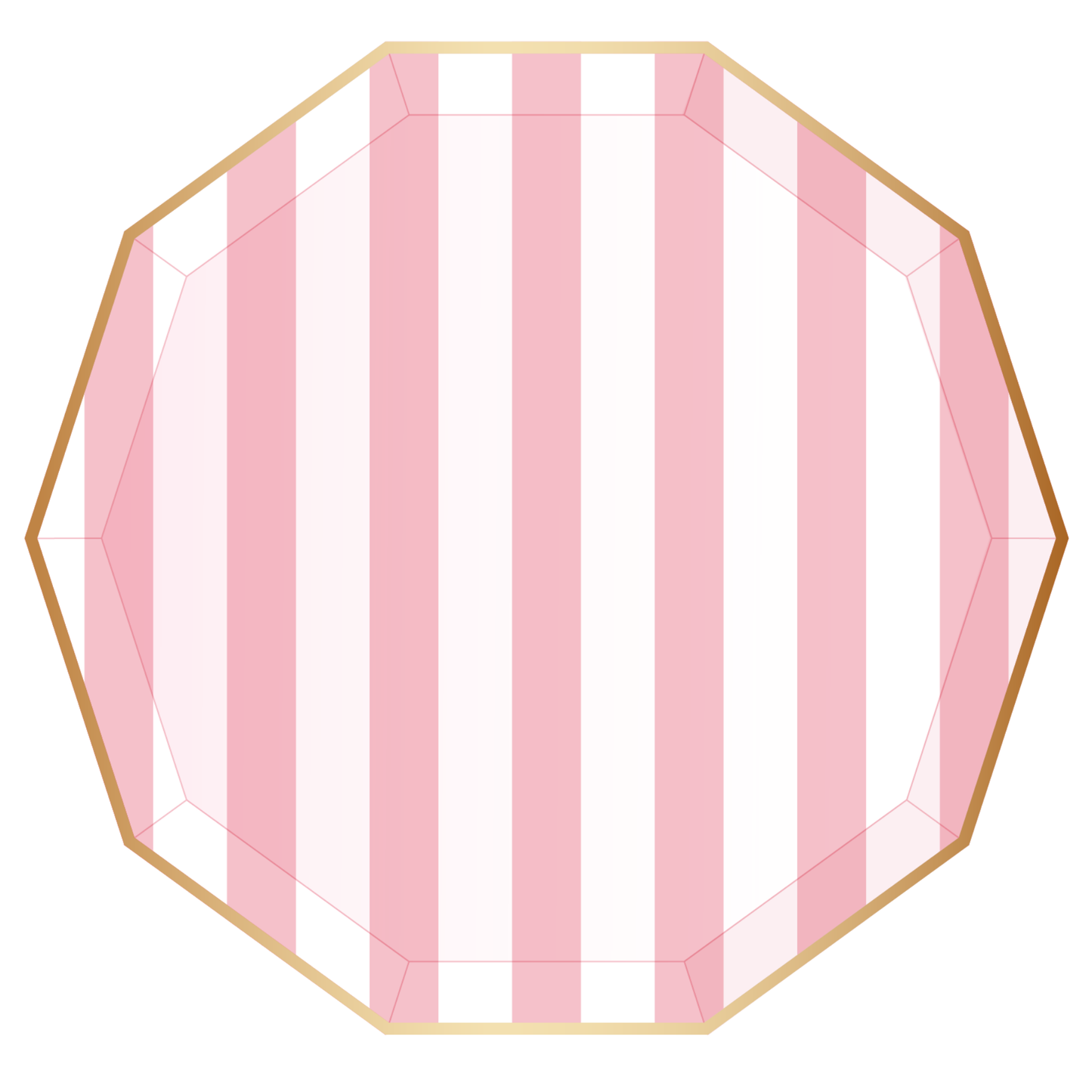 Petal Pink Signature Cabana Stripe Paper Plates