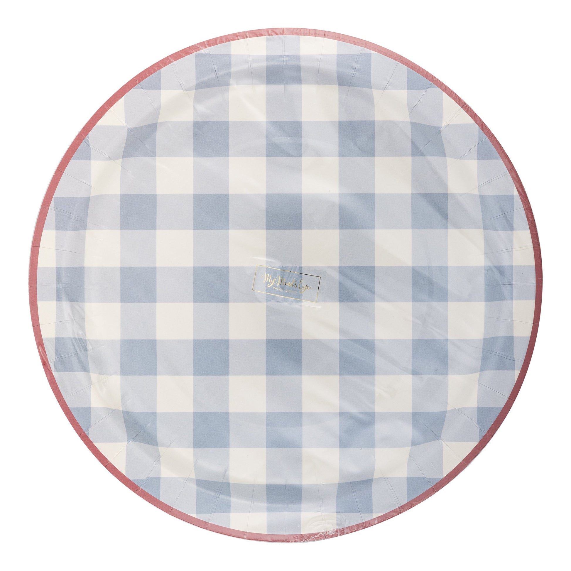 Hamptons Chambray Gingham Paper Plate - Henry + Olives