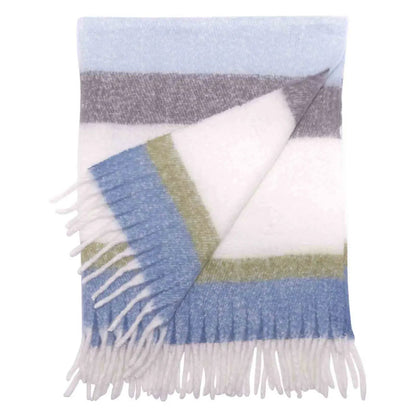 Blue Grey Cuddle Throw - Henry + Olives