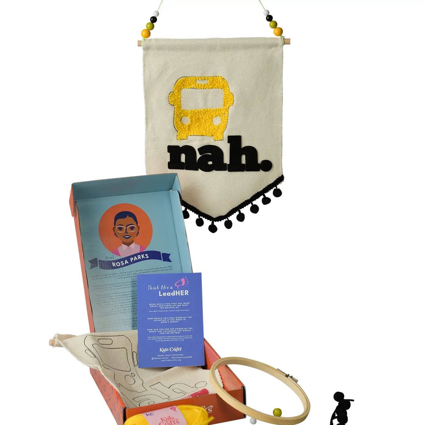 BRAVE like Rosa: "Nah" Punch Needle Craft Kit - Henry + Olives