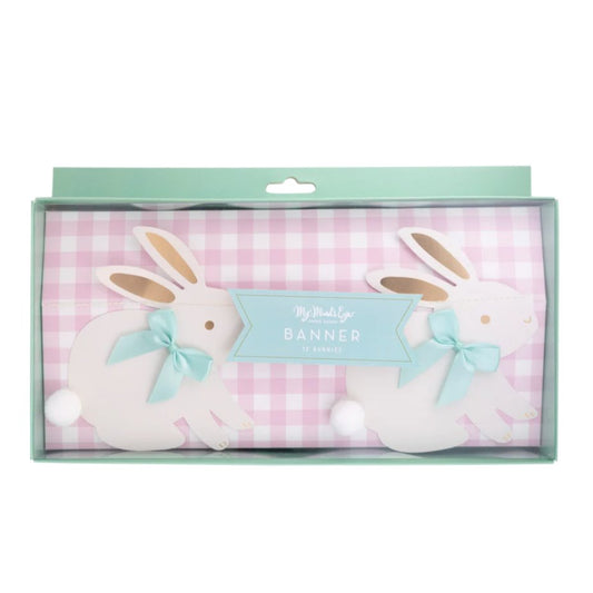 Bunnies with Ribbon Bows Banner - Henry + Olives