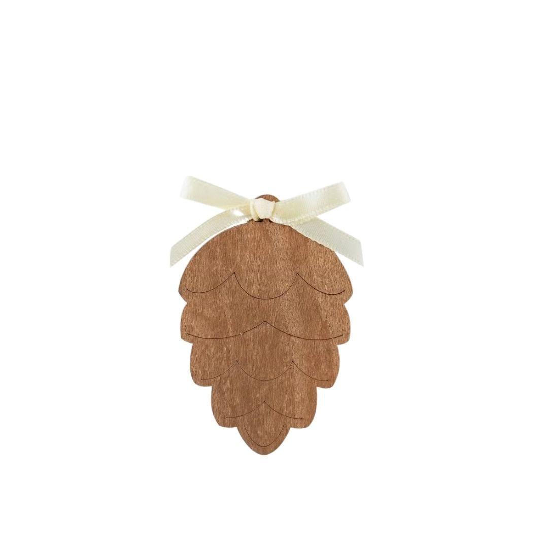 Harvest Wooden Pine Cone Napkin Tags - Henry + Olives