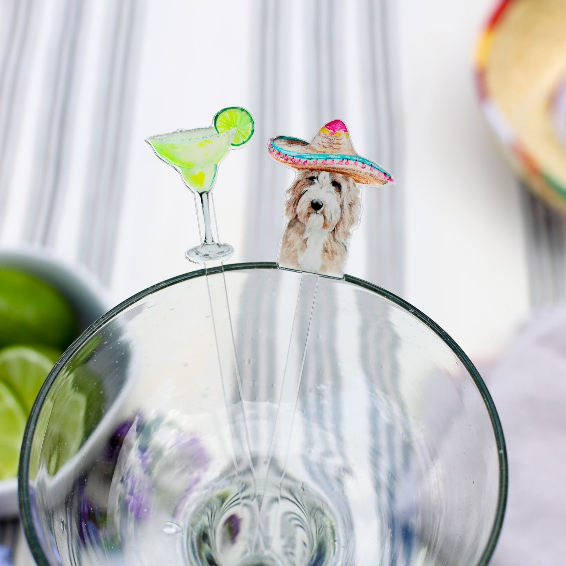 Margarita Dog Acrylic Stir Sticks - Henry + Olives