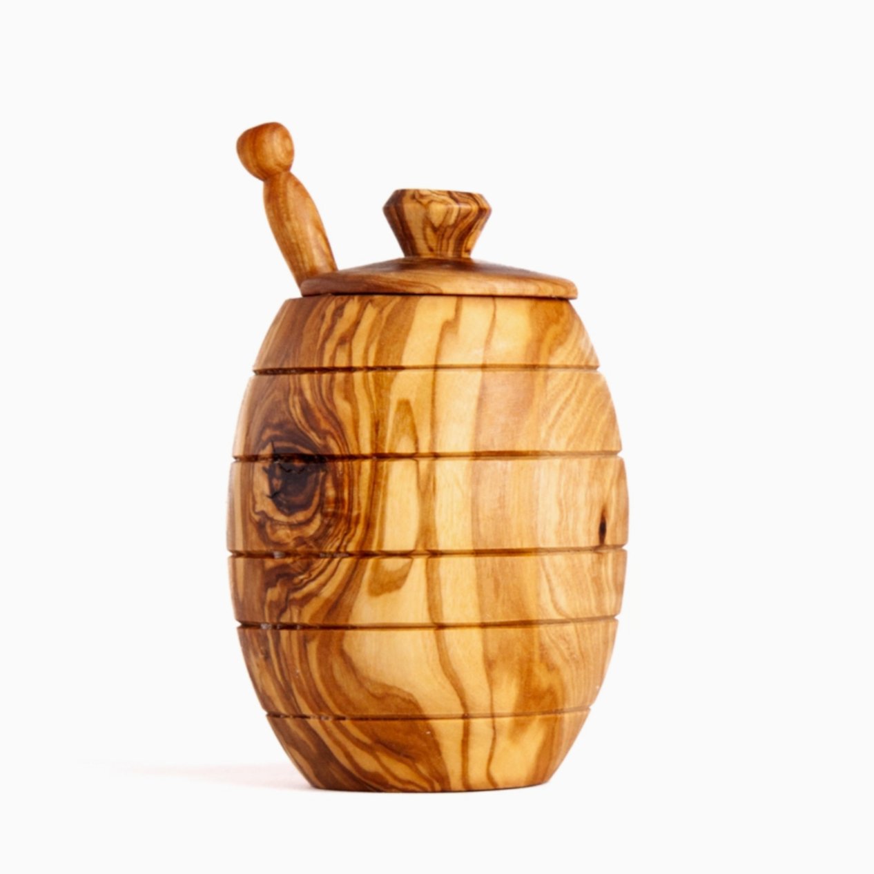 Olive Wood Honey Jar - Henry + Olives